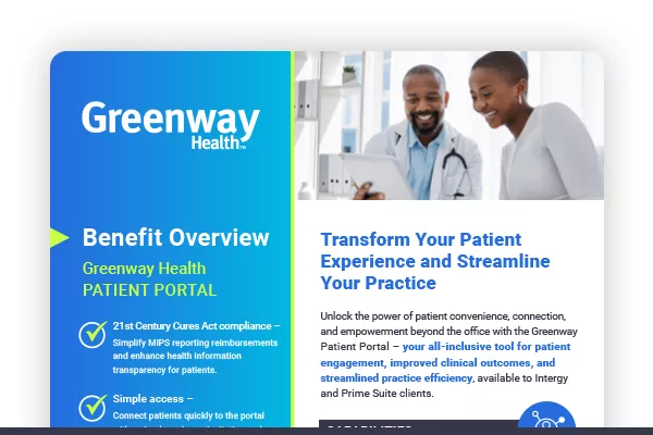 Greenway Patient Portal BO Preview