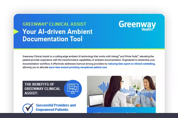 Greenway Clinical Assist Brochure Preview