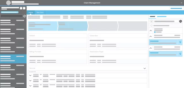 Clearinghouse services wireframe. Illustration.