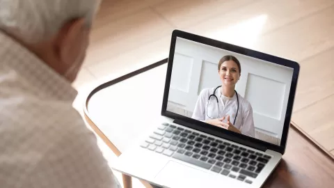 patient using telehealth