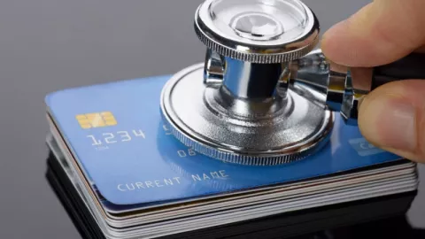 credit card payment in a doctor's office